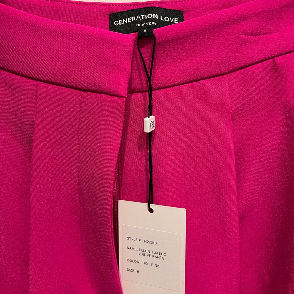 Generation Love Hot Pink Trousers with Satin Stripe